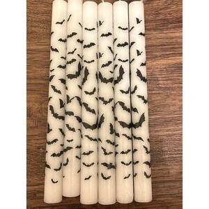 Halloween Spooky Bat Candles Taper Candlestick (Set of 6) Martha Stewart Style